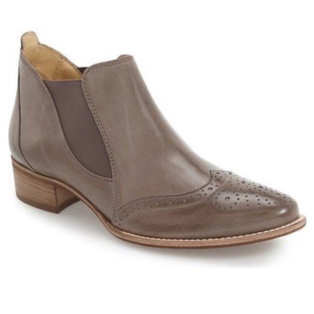 Paul Green Ava Wingtip Oxford Chelsea Ankle Boots 8.5